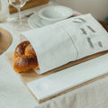 Challah cover in a natural shade with delicate embroidery – clean and modern style – Shabbat series