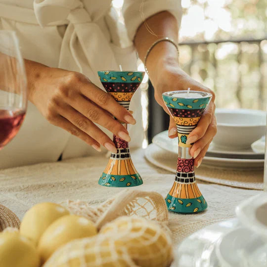 Modern Handcrafted Judaica Candle Holder – Premium Short Series
