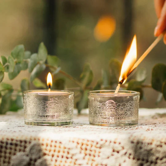 Elegant Shabbat Candle Holders – Jerusalem Glass Series