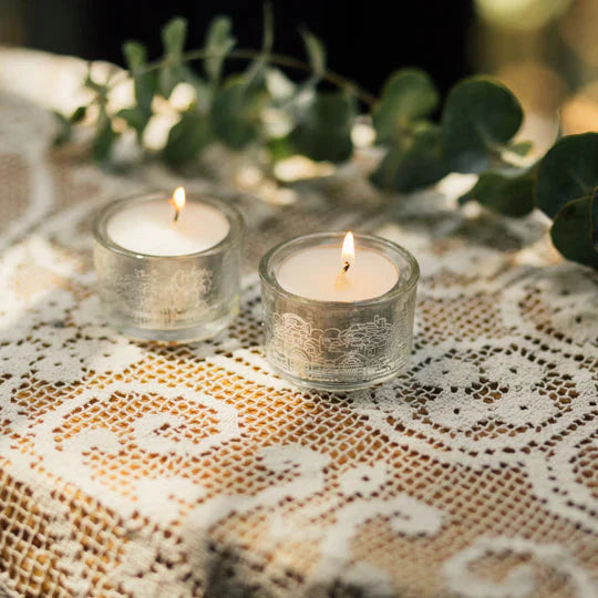 Modern Silver & White Shabbat Gift Set – Silver Spark Model