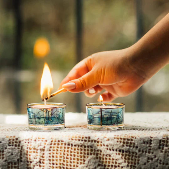 Modern Sabbath Candle Holders – Chagall Glass
