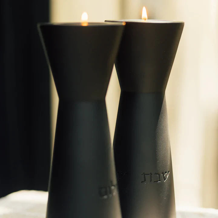 Elegant Concrete Sabbath Candle Holders – Aura Series