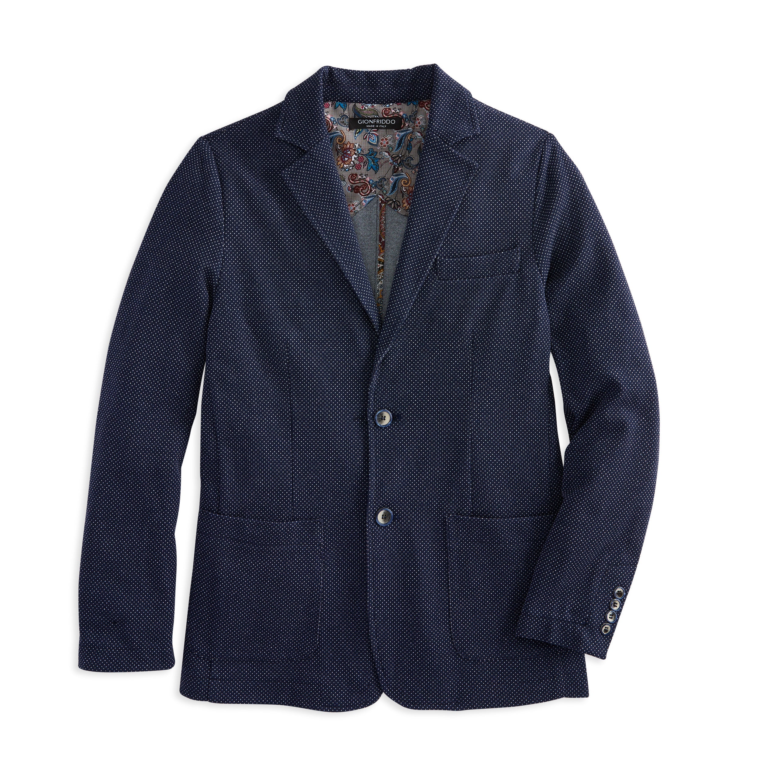 Pin Dot Knit Blazer