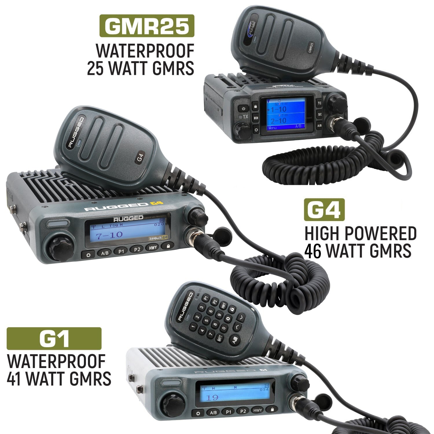 Toyota Tacoma 4Runner Sequoia Lexus Two-Way GMRS Mobile Radio Kit - GMR25 Waterproof
