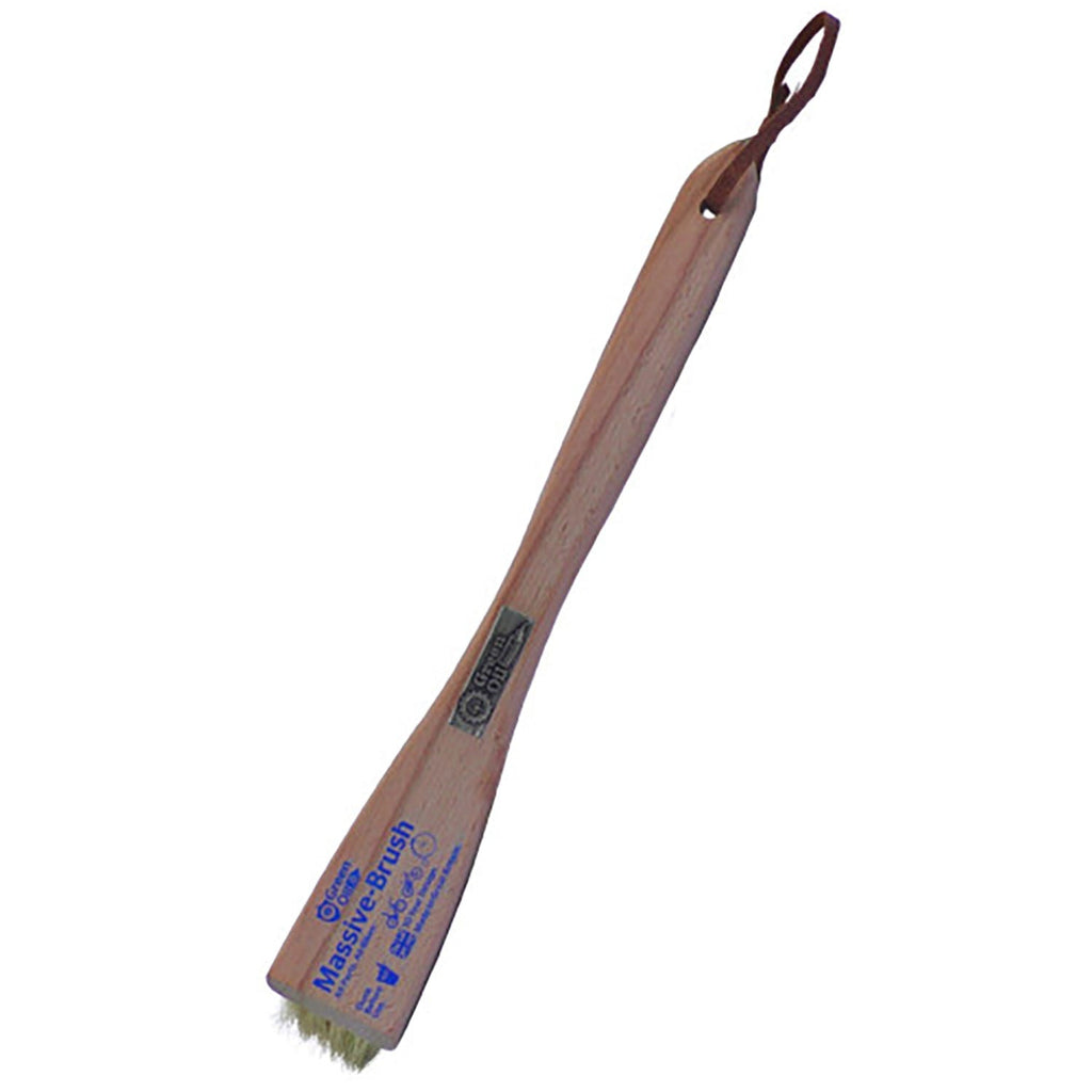 Green Oil - Massive Brush SLR - with Metal Badge and Reclaimed Leather Strap