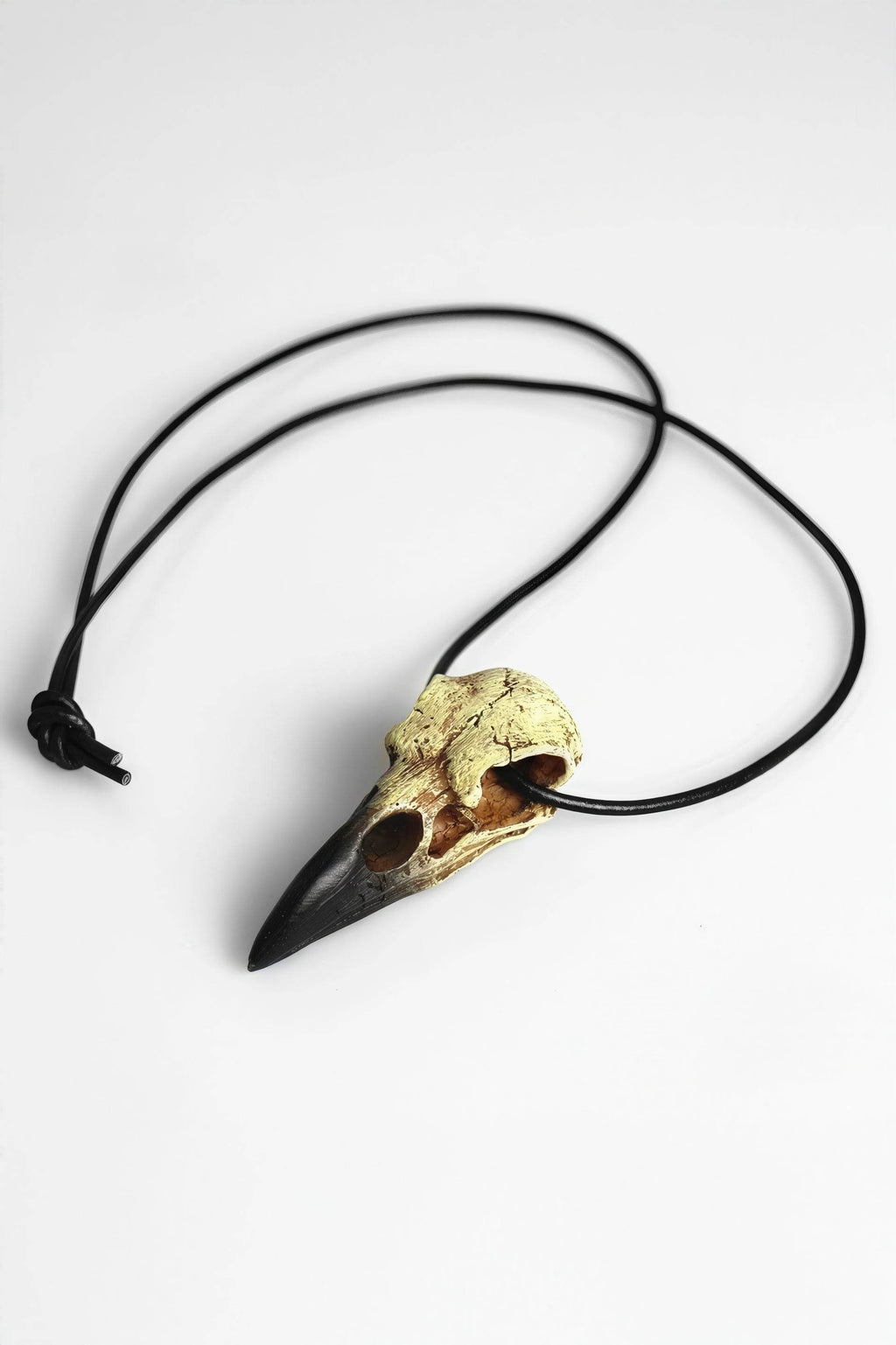 Gothic Raven Skull Pendant Necklace