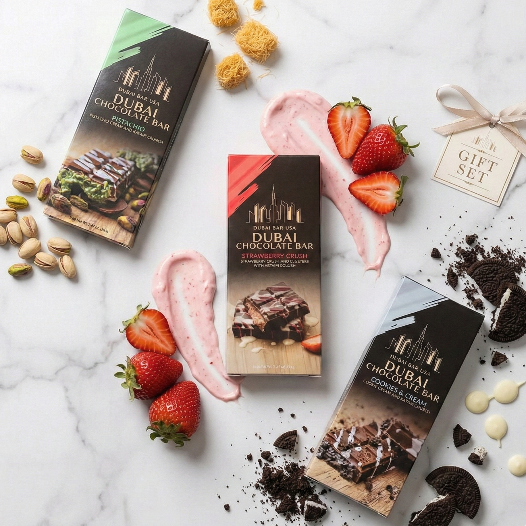 Dubai Bar Mixed Flavor Display Pack - 24 Bars