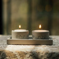 Set of Candle holders designed to sit on a modern concrete tray - Pure Line Series