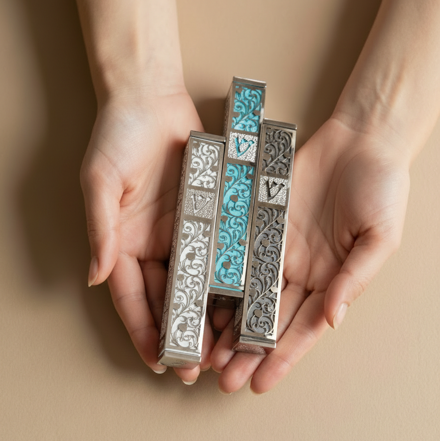 Modern Mezuzah Case – Contemporary Judaica Design - Pomegranate Series