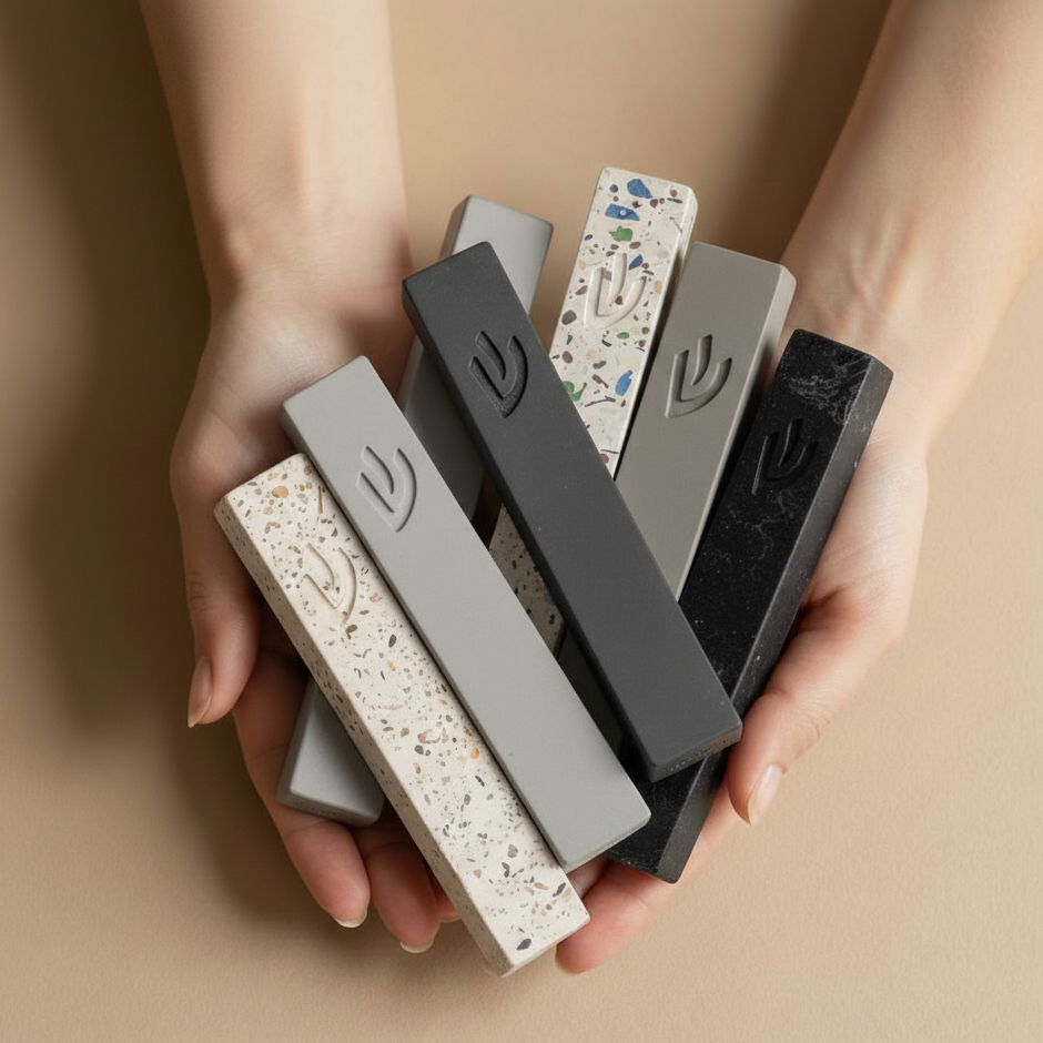 Contemporary Concrete with Clean Urban Lines - Street Mezuzah