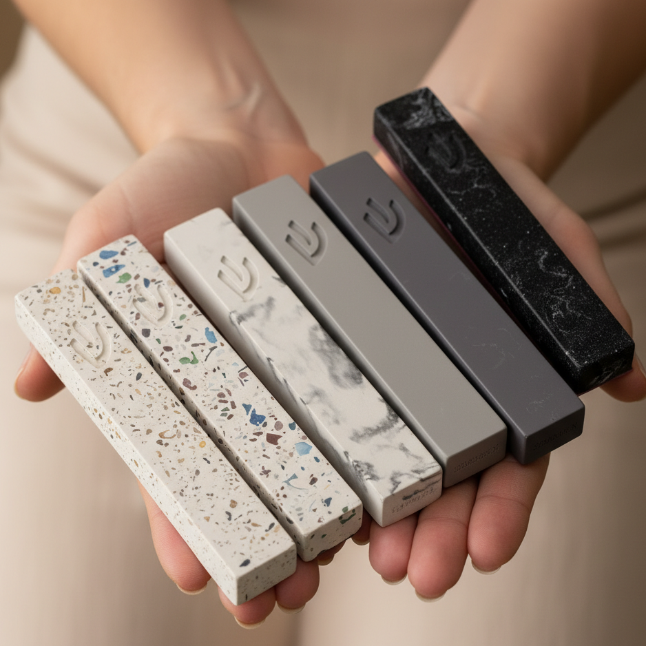 Luxury Terrazzo Mezuzah for Door – Handcrafted Modern Judaica – Street Series