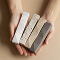 Unick Concrete Mezuzah for Jewish Home with Gold Engraving – Wave Series