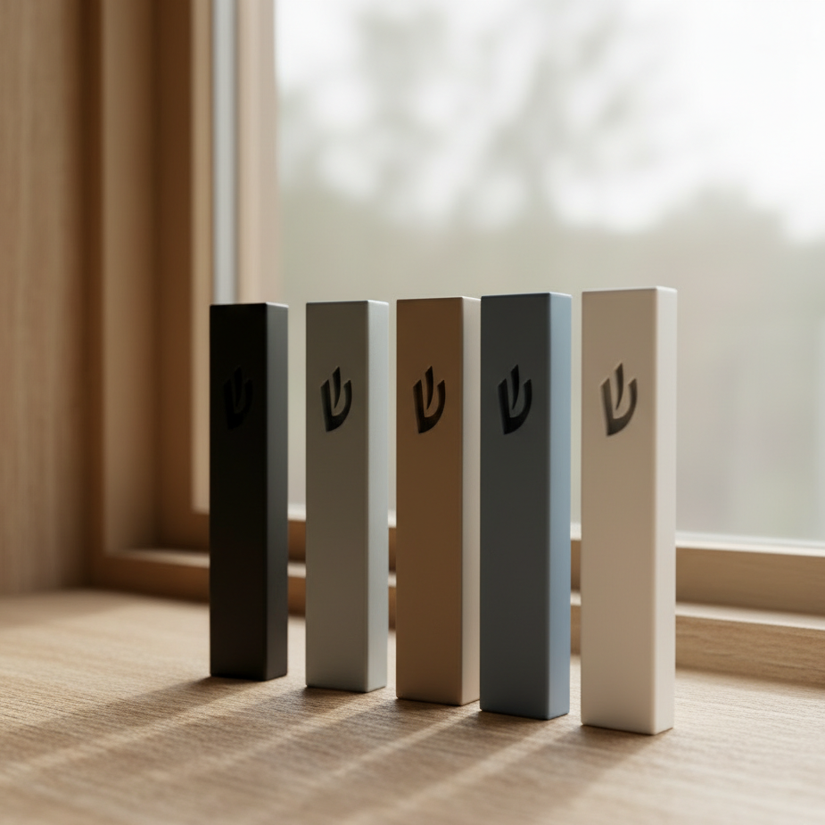 Classic Stainless Steel Mezuzah – Minimalist Judaica - Sweetheart Series