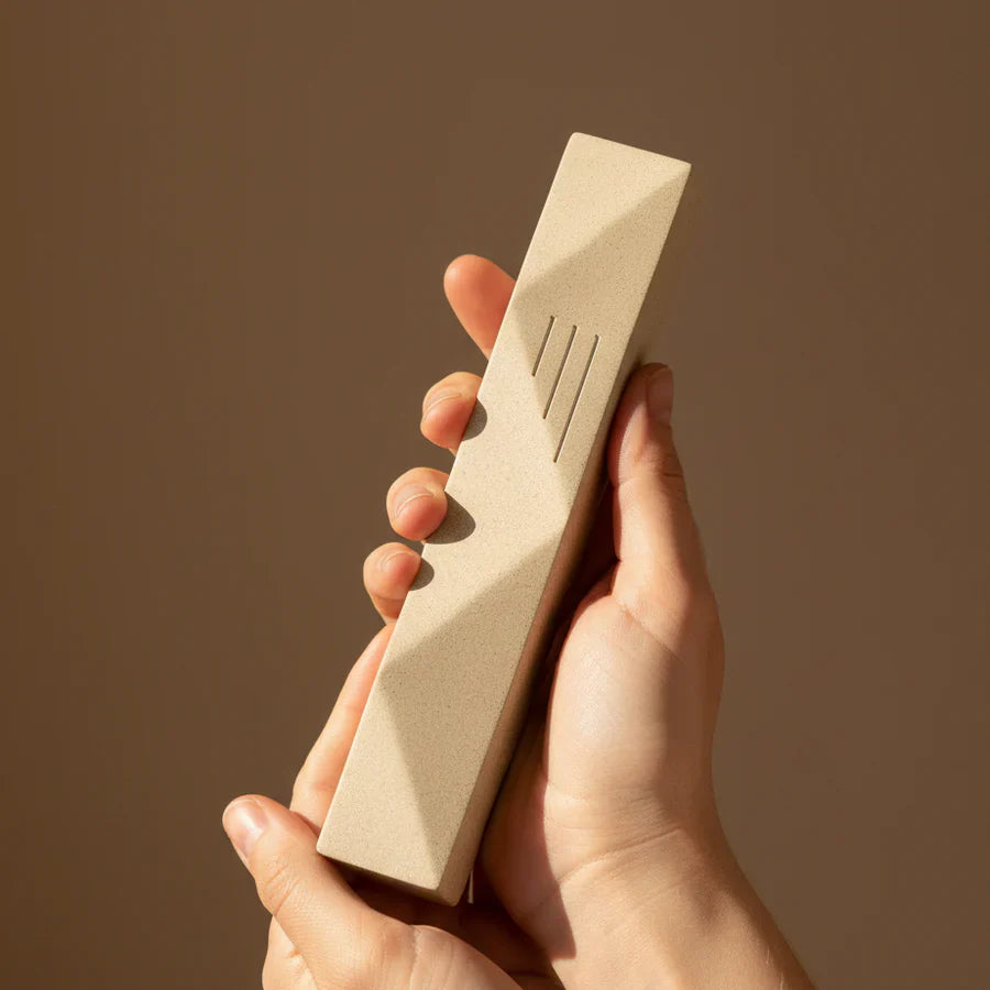 Minimalist Concrete Mezuzah with Sculpted Wave Texture – Wave Series