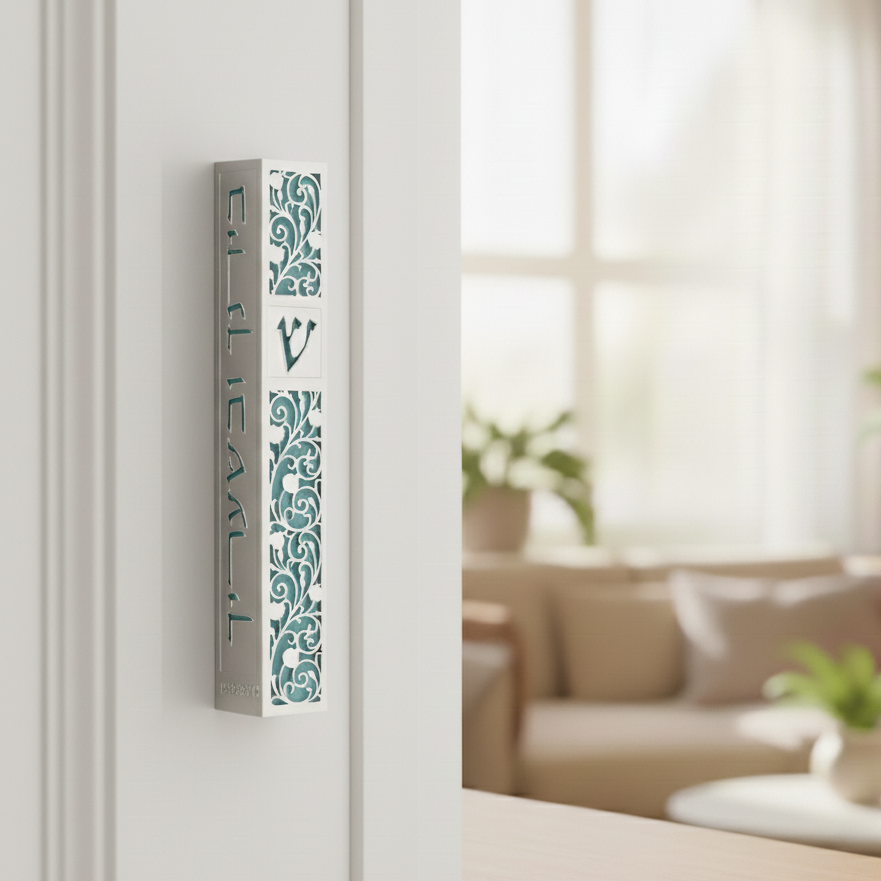 Luxury Modern Mezuzah for Door - Pomegranate Series