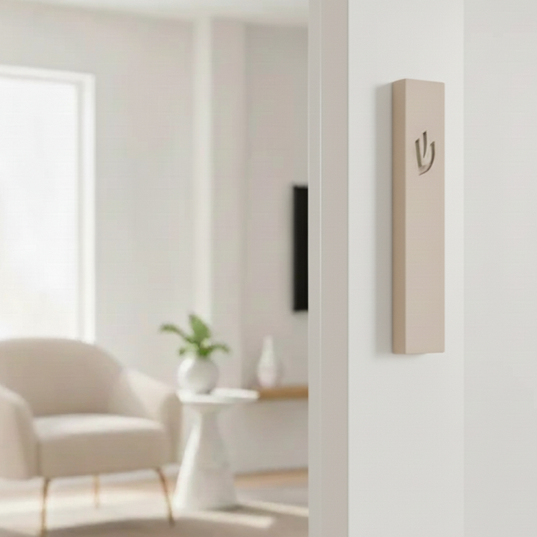 Minimalist Stainless Steel Mezuzah Case for Jewish home - Sweetheart Series