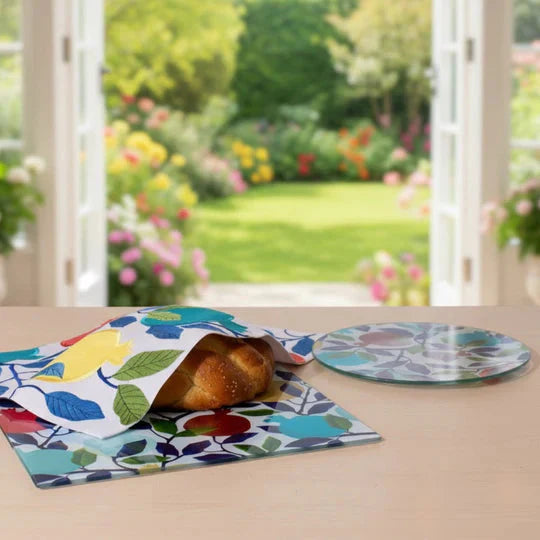 Handmade Challah Cover – Pomegranate Bloom Series