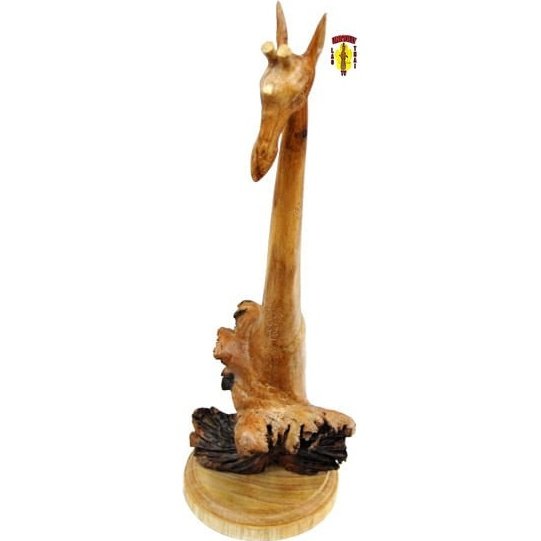 Hand Carved Giraffe Bust