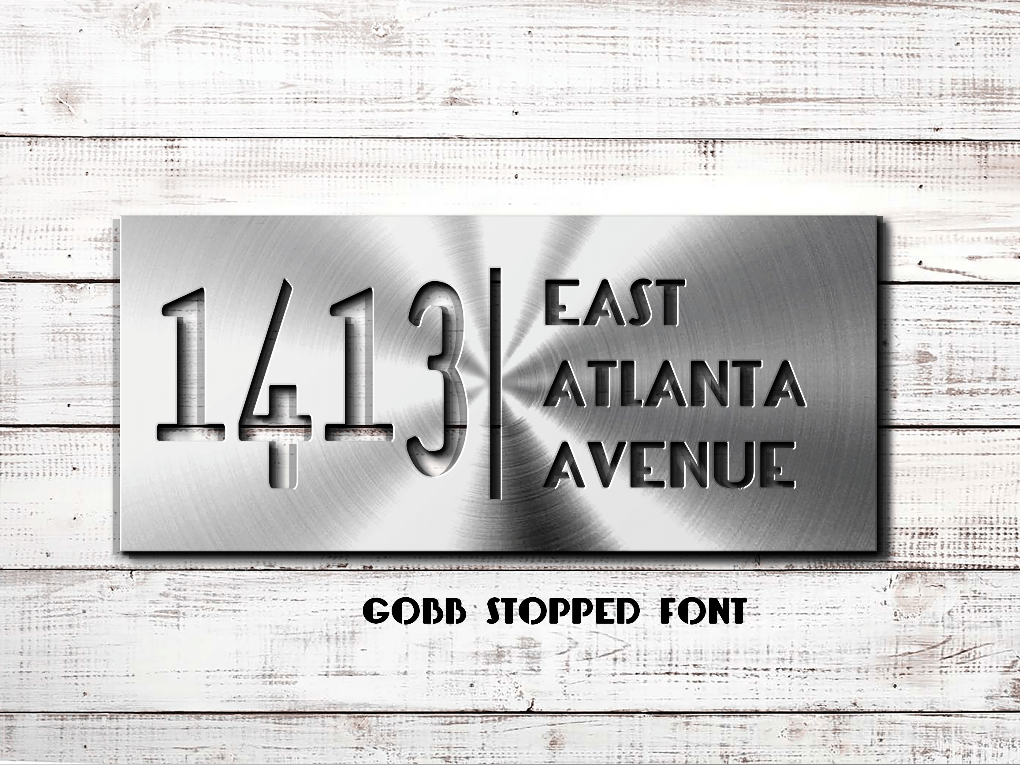 8 x 18 Custom Metal Address Sign, House Number Sign, House Number Street Sign, Address Plaque