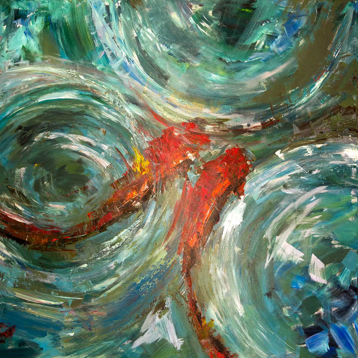 Good Fortune II 36x36 Artist Enhanced Canvas Print