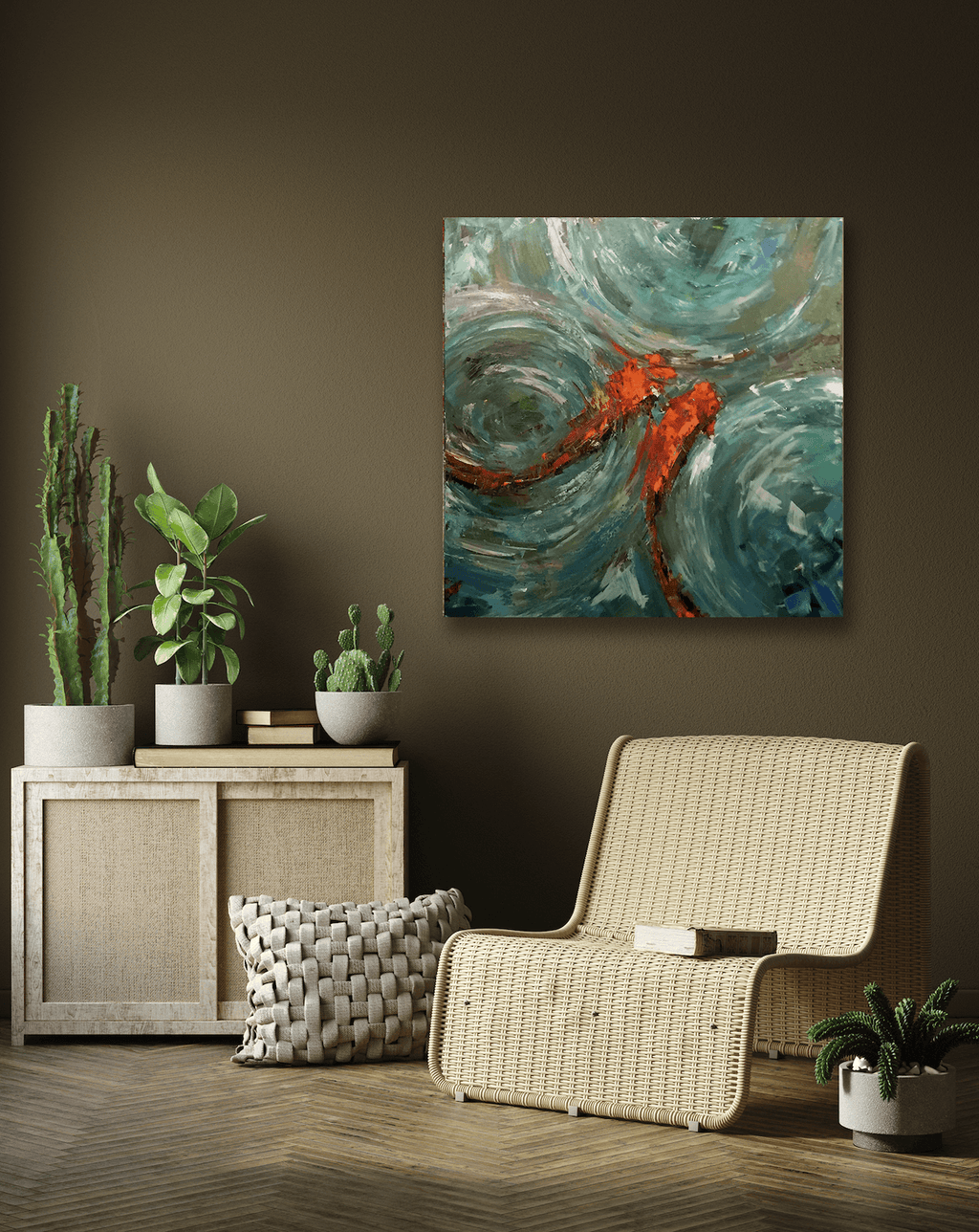 Good Fortune II 36x36 Artist Enhanced Canvas Print