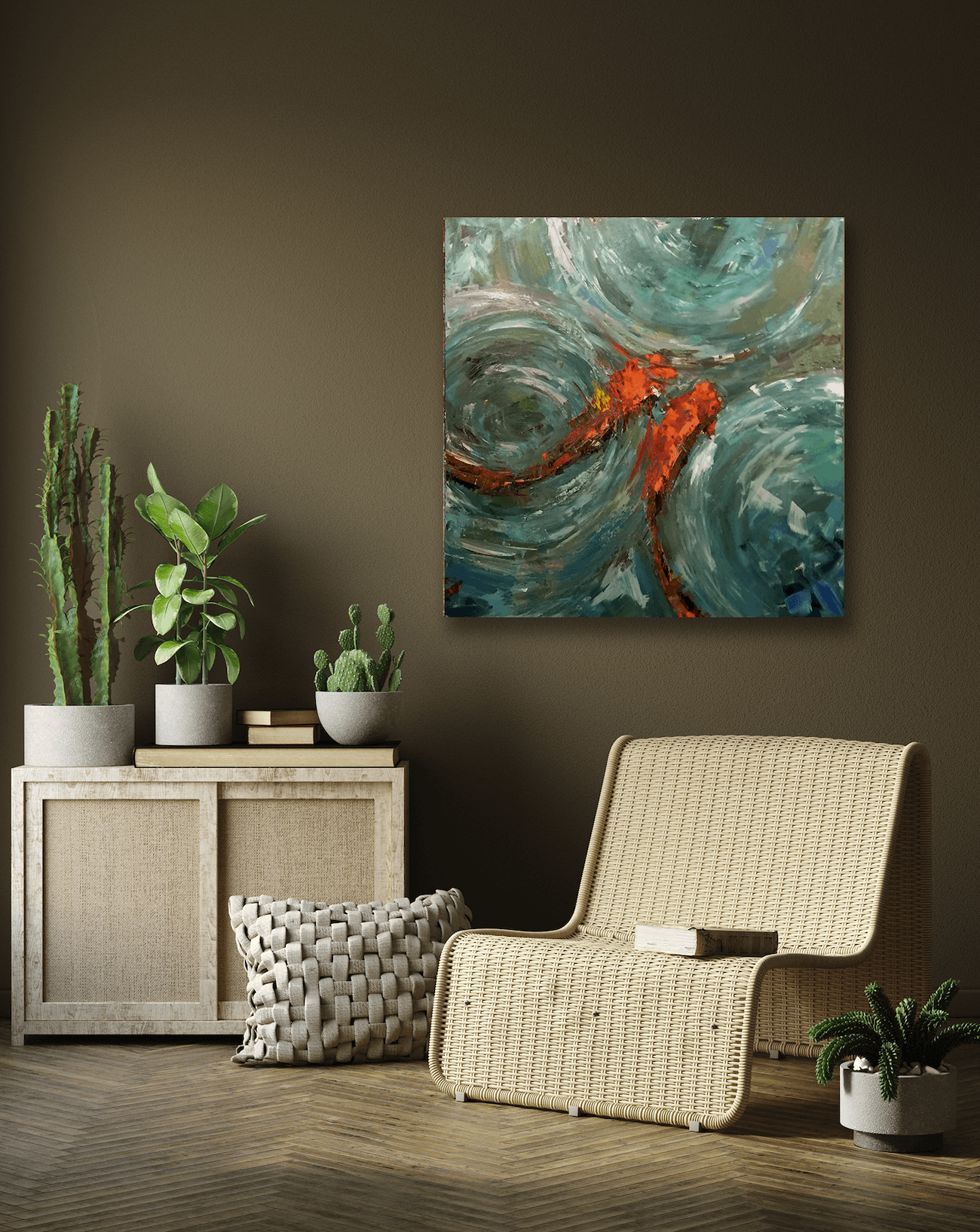 Good Fortune II 36x36 Artist Enhanced Canvas Print