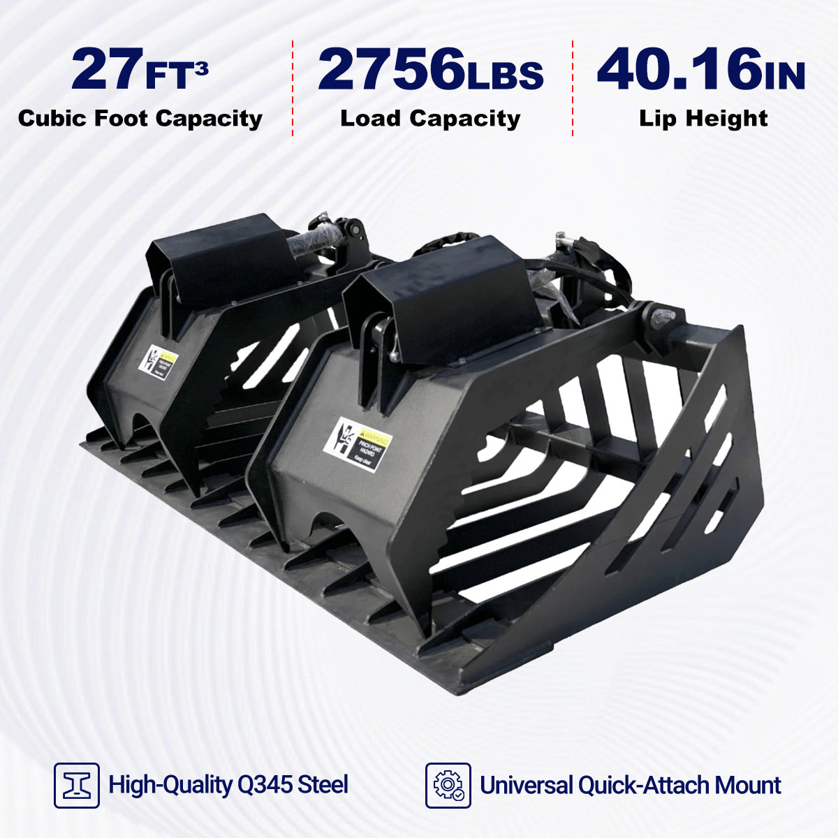 Greatbear 72" Rock Grapple Bucket