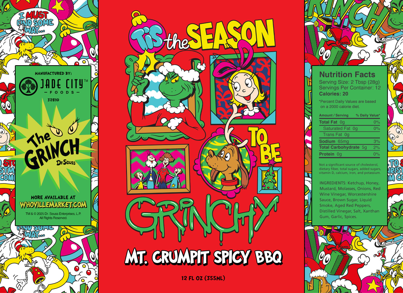 Grinch Tis the Season To Be Grinchy : Mt. Crumpit Spicy BBQ Sauce