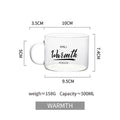 DecorBites™ Creative Alphabet Glass Juice Cup with Handle | Personalized Office Tea and Dessert Cup