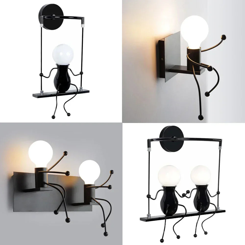 DecorBites™ Creative LED Wall Light Indoor Wall Sconce Modern Art Decor Iron E27