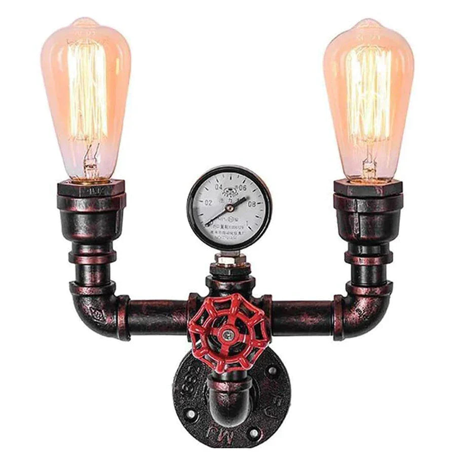 DecorBites™ Copper 2-Light Wall Sconces for Bathroom, Hallway, Bar - Steampunk E27 Fixtures