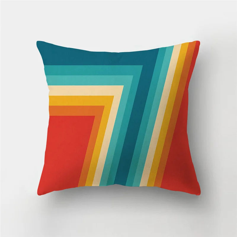 DecorBites™ Geometric Stripe Patchwork Pillow Case | Home Decor Sofa Cushion Cover