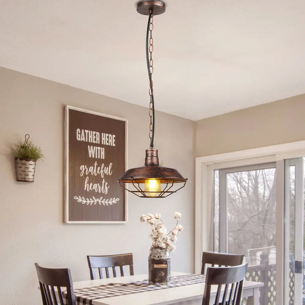 DecorBites™ Iron Pendant Lights Vintage Retro Industrial Dining Room Bar Cafe Lamps E27