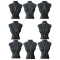8Pcs Sexy Body Chain Belly Waist Chain Necklace Summer Beach Bikini Bra Body Jewelry for Women Gold Tone