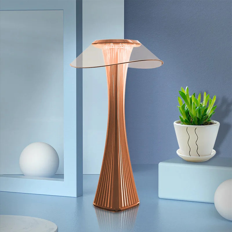 DecorBites™ Crystal Diamond Touch Table Lamp: USB Charging Night Light for Bar, Restaurant, Bedside