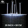 DecorBites™ 20" Chrome LED Rain Shower Head Ceiling Mounted Top Sprayer with Arm