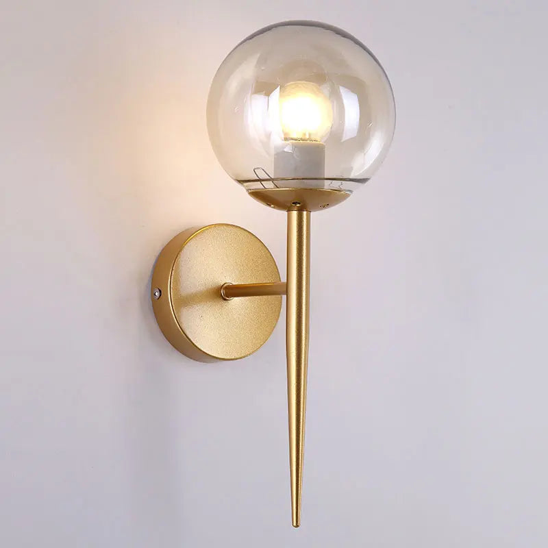 DecorBites™ Glass Ball LED Wall Lights for Bedroom Passage Corridor, E27 Sconces