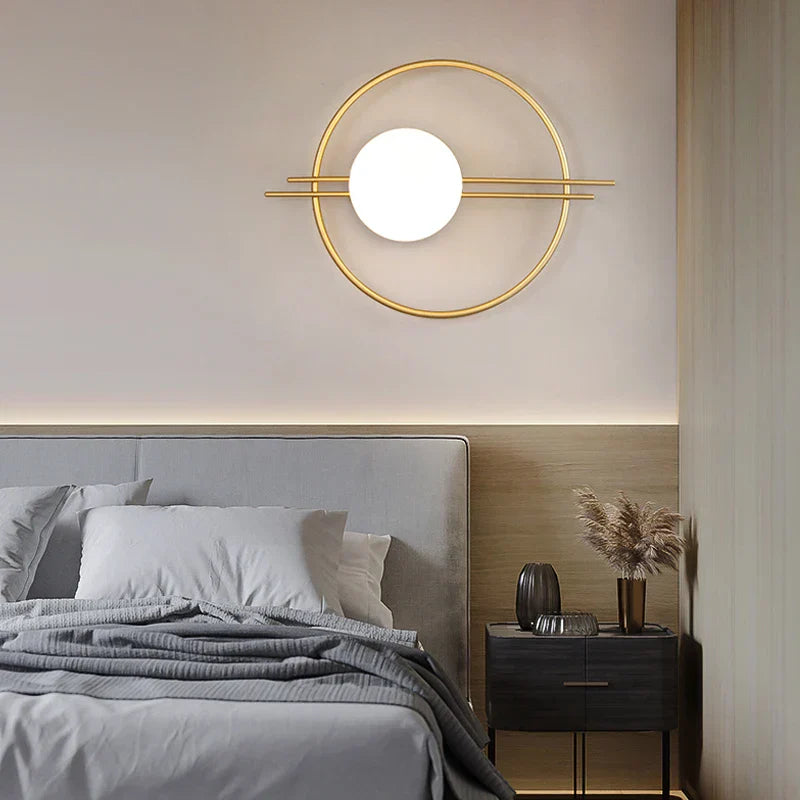 DecorBites™ Glass Gold LED Wall Lamp for Chic Indoor Lighting