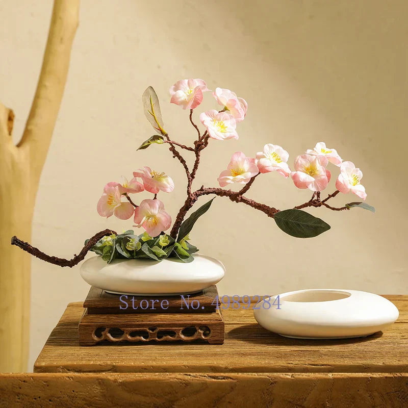DecorBites™ Cobblestone Deformation Ceramic Vase Flower Pot Modern Home Decoration