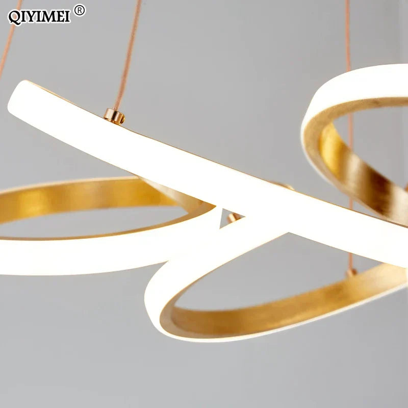 DecorBites™ Gold Plated LED Pendant Lights for Dining Kitchen Bedroom Study Room Lighting