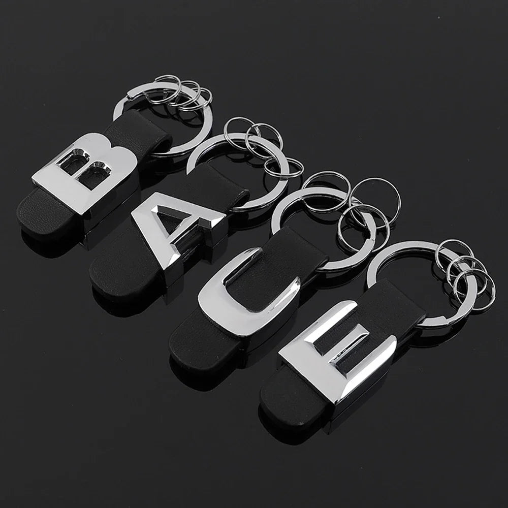 DSYCAR 3D Car Key Chain Metal Letter Leather Strap Keychain | Premium Key Ring for Mercedes