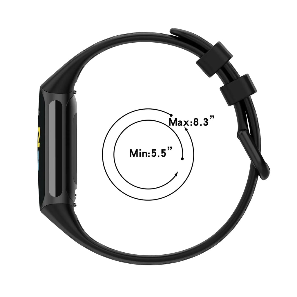 Fitbit Charge 5 6 Silicone Band - Soft Flexible Waterproof