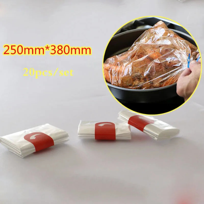 DecorBites™ 20-Piece High Temp Baking & Microwave Bags 250*380mm Kitchen Tool Set