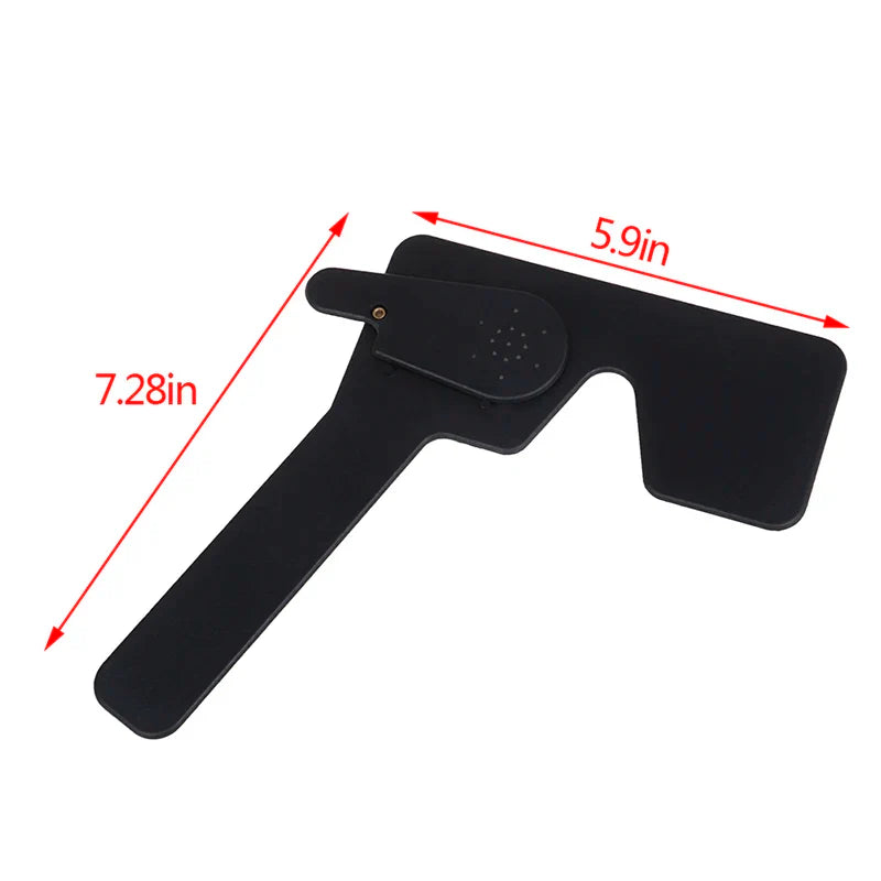 Black Lorgnette Occluder | Multi Pinhole Hand Occluder for Optometry & Sleep Aid