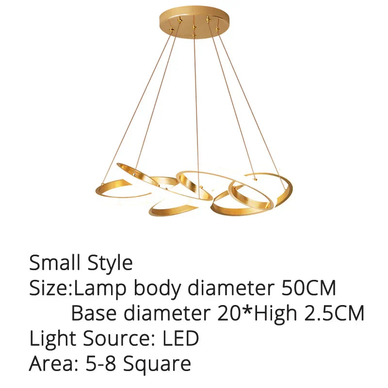 DecorBites™ Gold Plated LED Pendant Lights for Dining Kitchen Bedroom Study Room Lighting