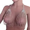 High Quality Party Sexy Women Crystal Thong Panties Rhinestone Shiny Bikini Chain Jewelry Lingerie Sets