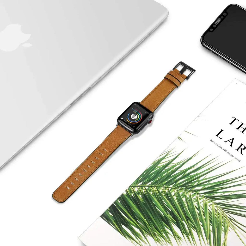 Apple Watch Leather Strap - Premium Durable Fashion Band
