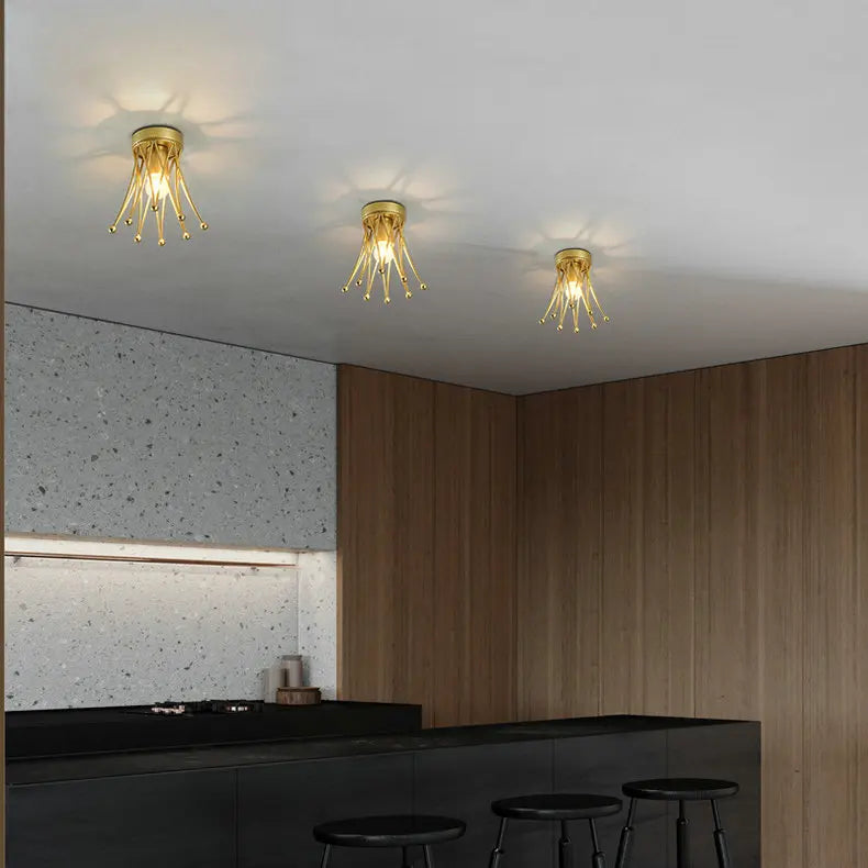 DecorBites™ Gold Crown Ceiling Light for Hallway, Aisle, Kitchen Island