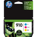 New, Pre-Owned - HP 910 Ink Cartridges - Cyan, Magenta, Yellow, 3 Cartridges