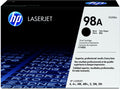 New, Pre-Owned - HP 98A Black Laser Toner Cartridge, 92298A
